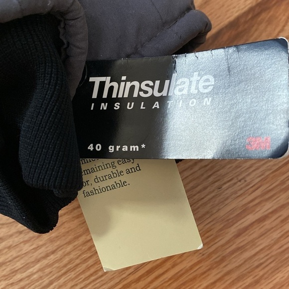 NWT Adult 3M Thinsulate 🎿 Ski 🧤 Gloves L Women’s Velcro adjustable Grey/Black - Picture 3 of 7